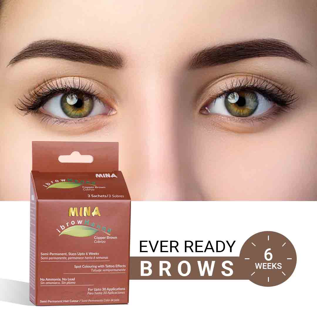 Brow Henna Copper Brown Regular Kit - ever ready brows