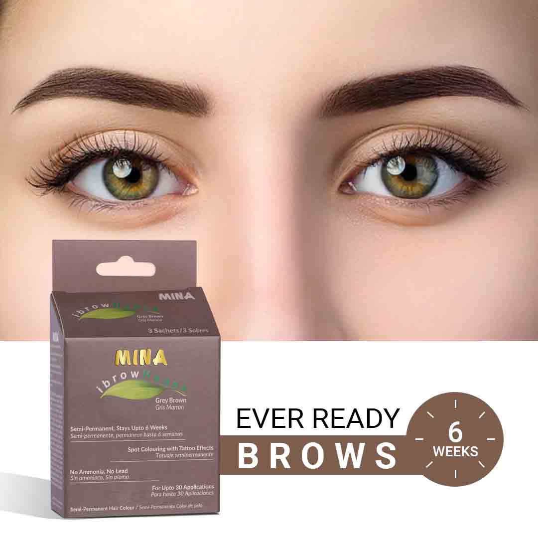 Brow Henna Grey Brown Regular Kit - ever ready brows