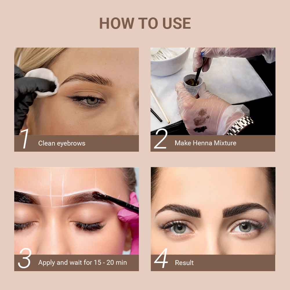 Ibrow Henna Black Refill Pack - how to use