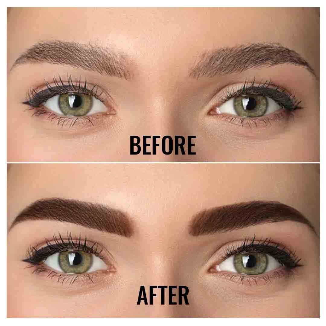 Ibrow & Lash Natural Ash Blonde Color - eyebrow color before and after