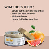 mina brow scrub dead skin cells
