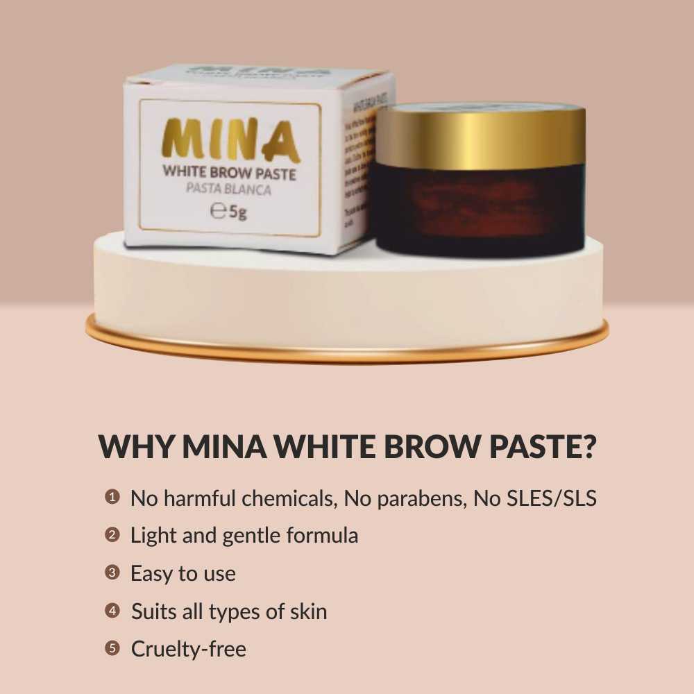 minabrowhenna why mina white brow paste